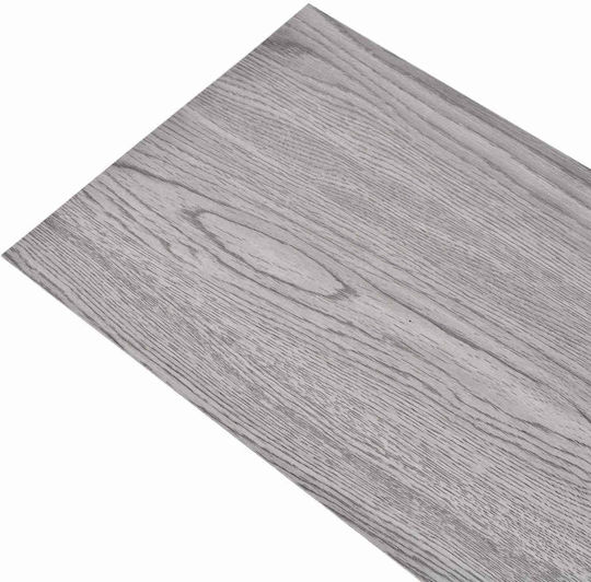 vidaXL Set Plastikboden PVC mit 18 Fliesen 2mm M122,8xP23,8cm Grau