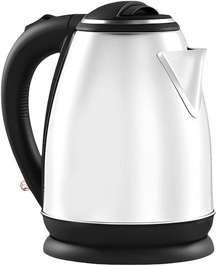 Avizar Elektrischer Wasserkocher 2l 1500w In Edelstahl Automatischer Abschalt Black Silber