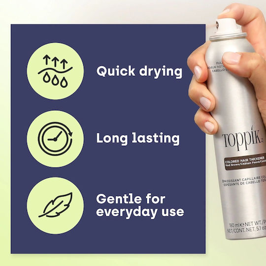 Toppik Hair Thinning Coverage Spray with Keratin Colored Hair Thickener 144g