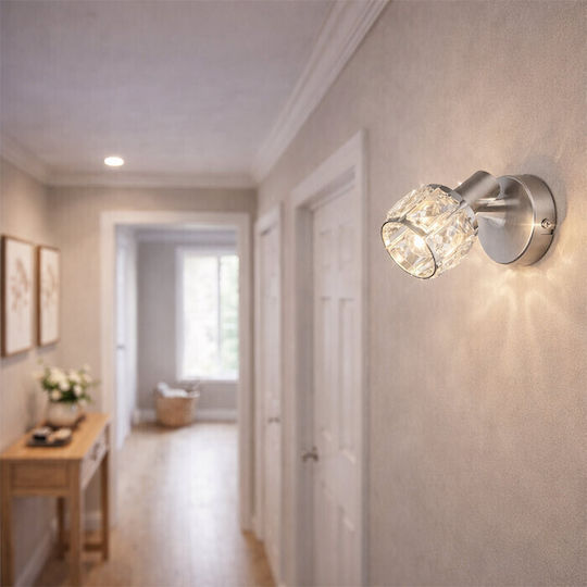 Elmark Modern Lumină de Perete cu Soclu E14 Argintiu 9.2cm