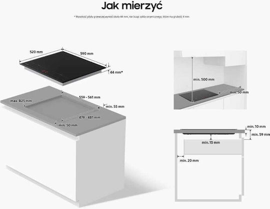 Samsung Επαγωγική Εστία Αυτόνομη 59x52εκ.