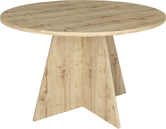 Tailor Τραπέζι Τραπεζαρίας Ξύλινο Sapphire Oak 120x120x75.7εκ.