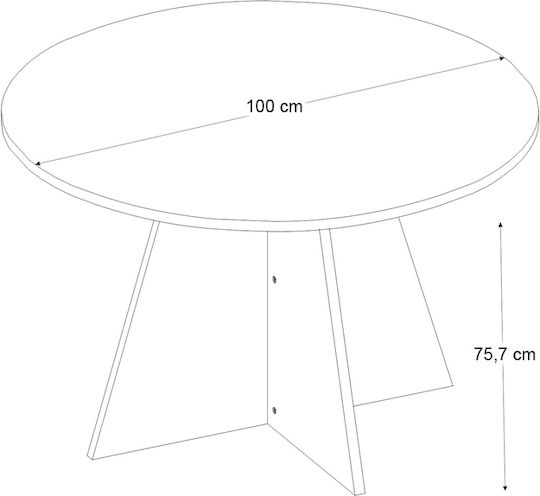 Tailor Esszimmer- und Küchentisch Holzsaphir Eiche 100x100x75,7cm