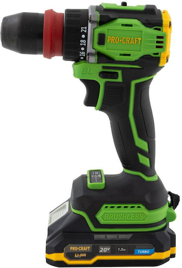ProCraft PA18ProDFR Κατσαβίδι Μπαταρίας Brushless 20V