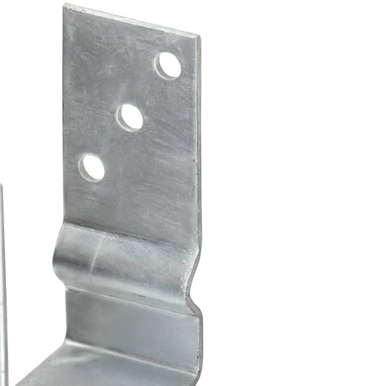 vidaXL Gartenzaunbedarf Post-Unterstützung aus Stahl 8x6x15cm 12 Stück Silber