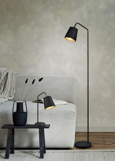 Trio Lighting Floor Lamp H148xW35cm. with Socket for Bulb E27 Black