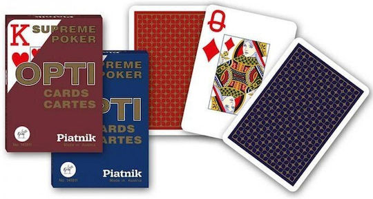 Piatnik Supreme Opti Poker Size Jumbo Index Playing Cards Blue Color