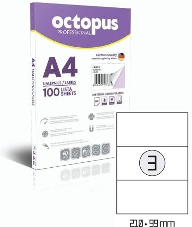 Octopus Labels Stickers 210x99mm 300pcs Pack 100f