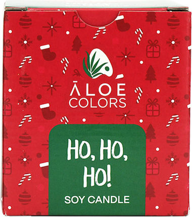 Aloe Colors Χριστоулгенски свещи и свещници Свещ Червен 150gr Ho Ho Ho!