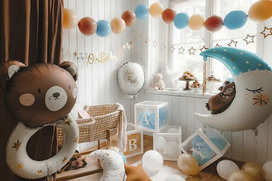 Balloon Jumbo Moon Light Blue 80cm