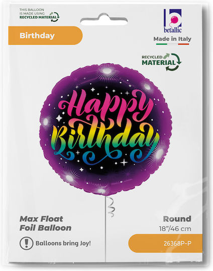 Μπαλόνι Neon Happy Birthday 18''