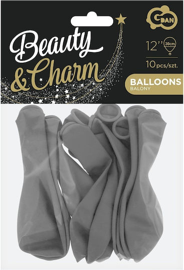 Baloane din latex gri 10 buc