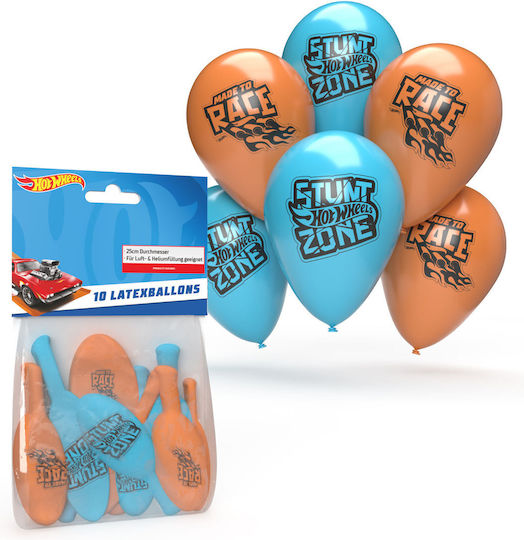 Λάτεξ Μπαλόνια Hot Wheels 10 Τεμ
