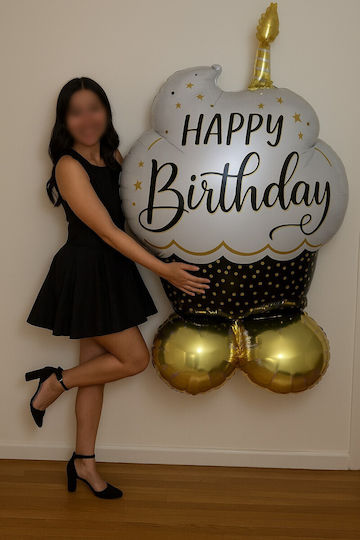 Balloon Foil Jumbo Black Airloonz 132cm