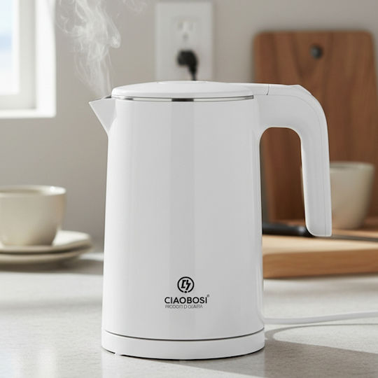 Avizar Fierbător Electric 0.9l 1500w Oprire Automată Încălzire Rapidă Alb