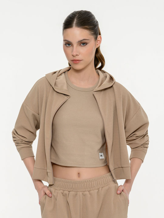 Damen Sweatshirt mit Kapuze Grau
