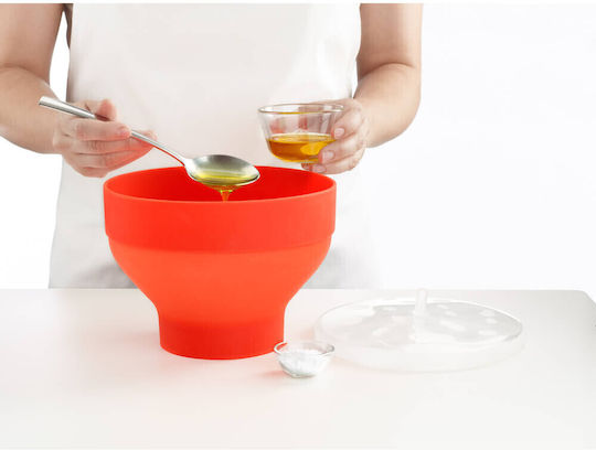Popcorn Preparation Cup For Microwave Oven 1009035 2.8 Liters Ø20x14.5 cm Up To 3 People 60 To +220c Red