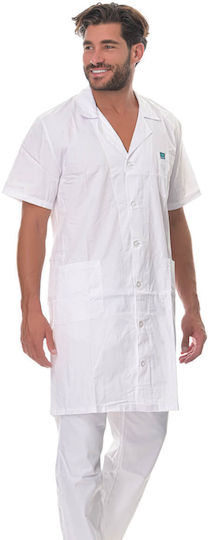 Alezi Men's Medical Dressing Gown White