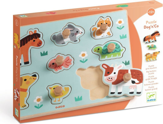 Puzzle Pentru Copii Din Lemn Cu Piese Peg Djeco