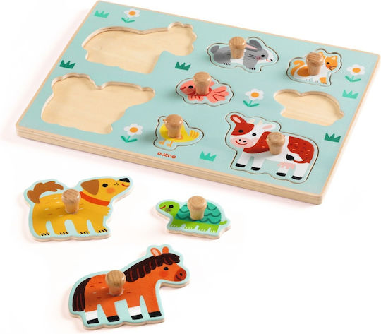 Puzzle Pentru Copii Din Lemn Cu Piese Peg Djeco