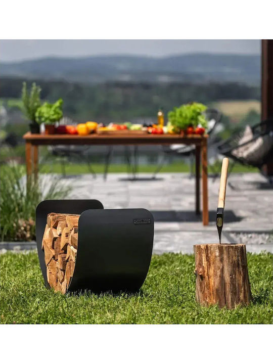 CookKing Turyn Inox Kaminholzregal Lagerregal Schwarz