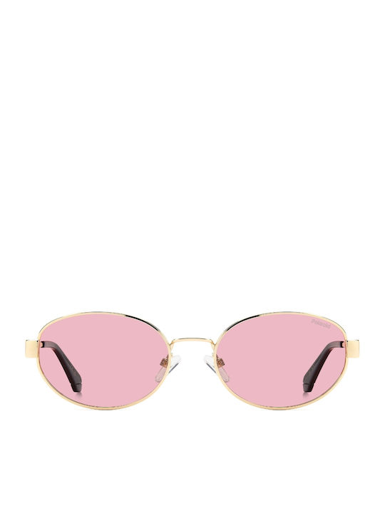 Polaroid Unisex Sonnenbrillen mit Rosa Metallischem Rahmen und Rosa Gläsern PLD6254/S/X EYR/0F