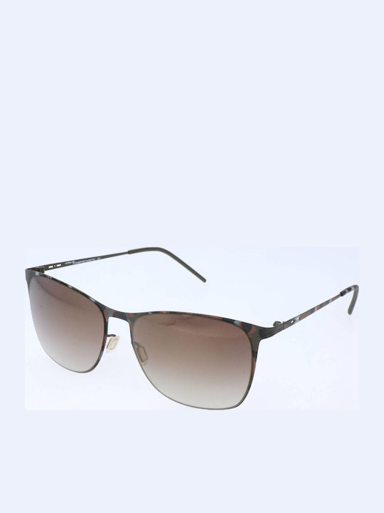 Italia Independent Herren Sonnenbrillen mit Marineblauem Metallischen Rahmen