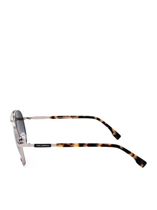 Karl Lagerfeld Unisex Sunglasses With Silver Metallic Frame KL344S-040