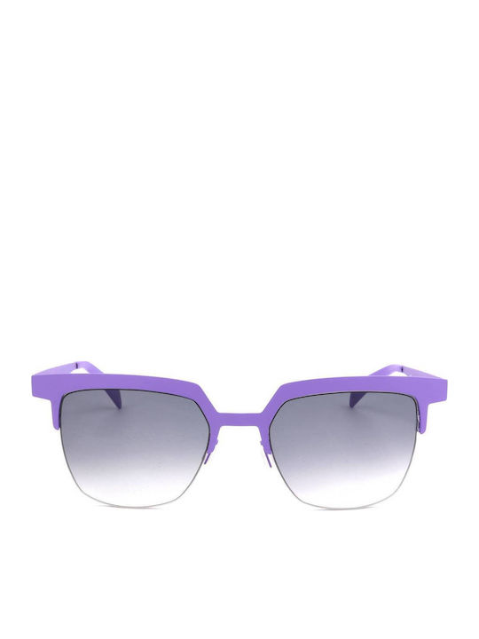 Italia Independent Women's Sunglasses with Purple Metal Frame and Gray Gradient Lens 0503.014.000