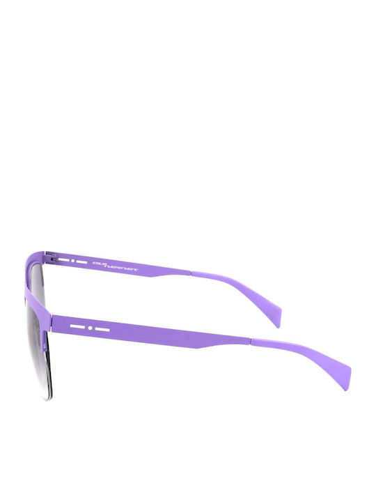 Italia Independent Women's Sunglasses with Purple Metal Frame and Gray Gradient Lens 0503.014.000