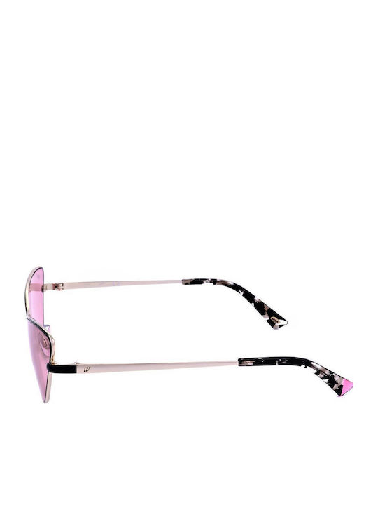 Web Women's Sunglasses with Gold Metal Frame and Pink Lens WE0269 32S