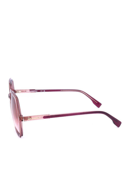 Karl Lagerfeld Women's Sunglasses with Burgundy Plastic Frame and Burgundy Gradient Lens KL6083S-626
