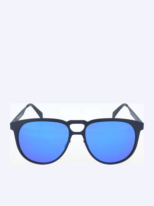 Italia Independent Men's Sunglasses with Navy Blue Metal Frame and Blue Mirror Lens 0501.021.000
