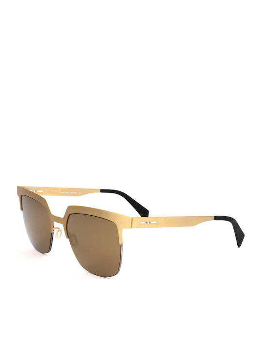 Italia Independent Unisex Sunglasses with Black Frame and Gold Gradient Lens 0503.120.120