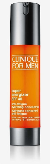 Clinique Super Energizer Ανδρικό Gel Προσώπου Ημέρας με SPF40 για Ενυδάτωση & Αντιγήρανση με Υαλουρονικό Οξύ & Βιταμίνη C 50ml