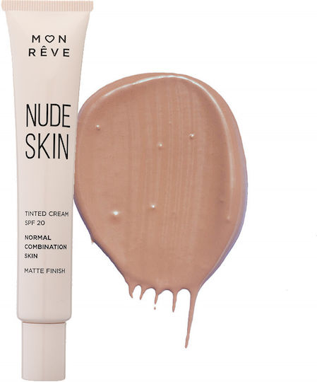 Mon Reve Nude Skin Cream Face Day Tinted and SPF20 30ml