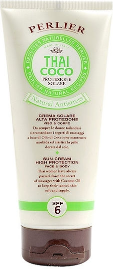 Perlier Thai Coco Αντηλιακή Κρέμα Προσώπου & Σώματος SPF6 200ml