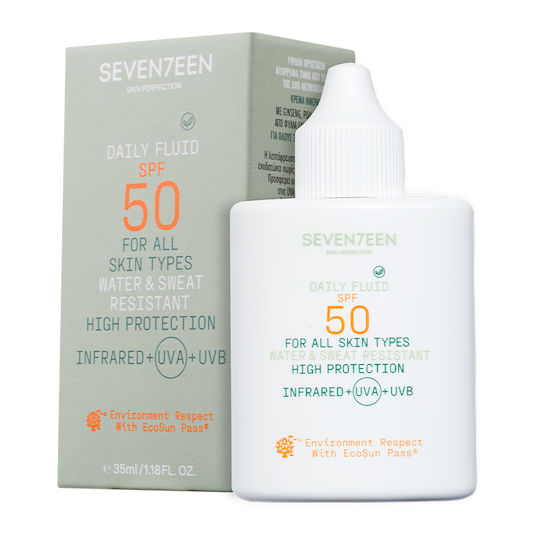 Seventeen Daily Fluid Loțiune Solară Waterproof Față SPF50 35ml
