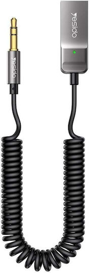 Bluetooth Audio Cable Usb To 3.5mm Jack Hands-free 1.4m Nylon Yesido Black