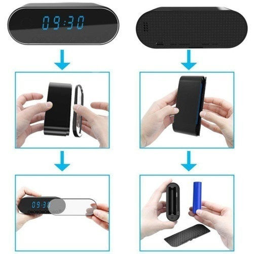 Cameră Ascunsă Ceas Wi-fi Iuni Ip07 Full Hd 64gb 160° Viziune Nocturnă Senzor de Mișcare P2p