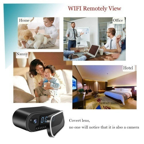 Cameră Ascunsă Ceas Wi-fi Iuni Ip07 Full Hd 64gb 160° Viziune Nocturnă Senzor de Mișcare P2p