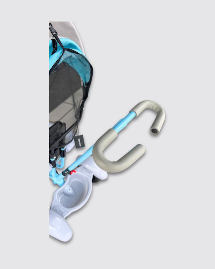 Tricycle Bicycle with Parental Handle for Ages 2-6 Light Blue