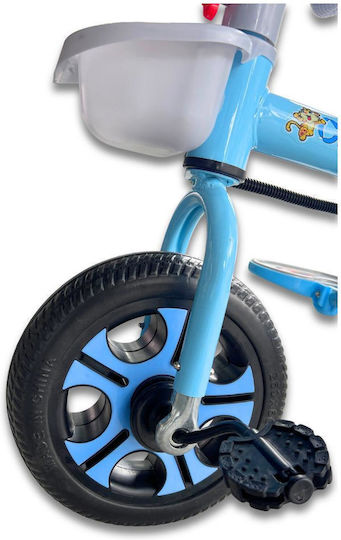 Tricycle Bicycle with Parental Handle for Ages 2-6 Light Blue
