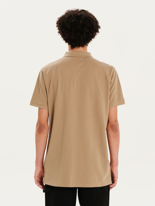 Polo Short Sleeve Blouse Beige