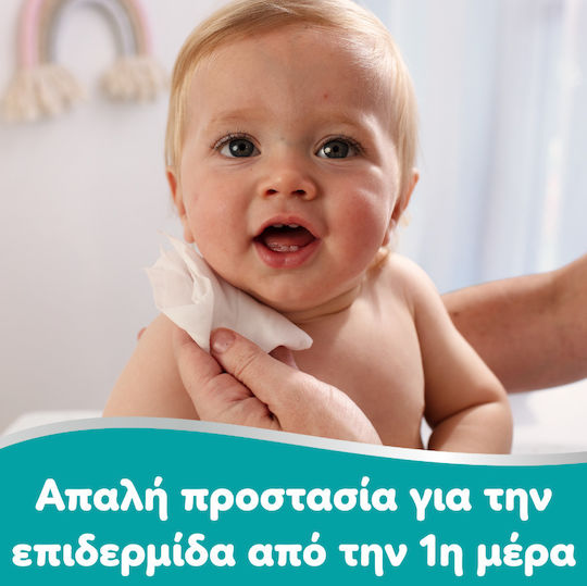 Pampers 99% Wasser Baby-Feuchttücher mit 99% Wasser, Duftfrei, Alkoholfrei & Parabene frei 60 Stück