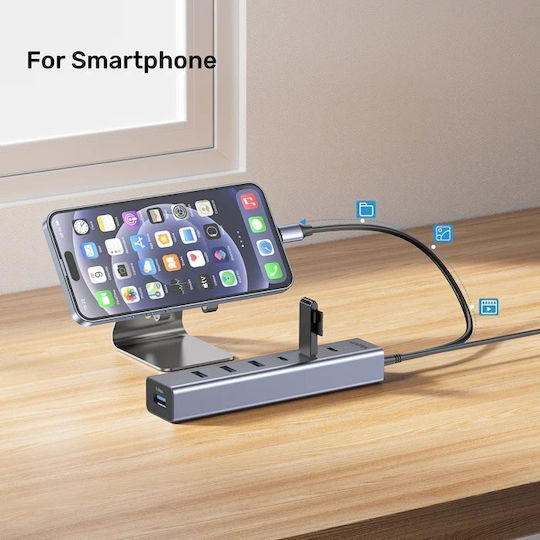 Unitek USB-A Hub 7-Port 3xUSB-C 4xUSB-A Stromversorgung H1335a