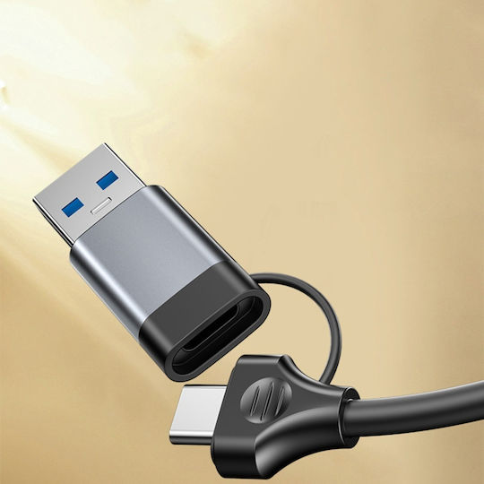 Docking Station Usb-c Zu Usb 3.0 Rj45 1000mbps Pd 100w Yesido Graues
