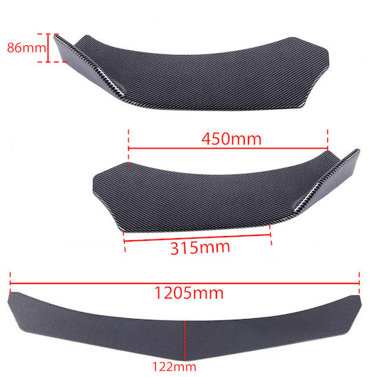 Extremo Tuning 3-piece Carbon Front Bumper Splitter