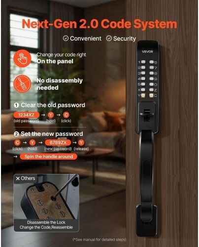 Vevor Electronic Lock in Black Colour