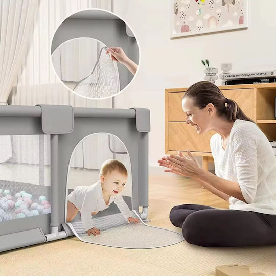 Babypark Mit Matratze Grau 180x150cm BJY02-1_150x180_Grau